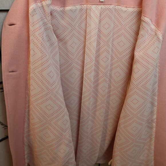 Carol Anderson Rose Pink Wool Blend Pea Coat Size 12 - Picture 12 of 14